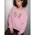 thumbnail image 2 of Flower Embroidery Hand Drawn Sweatshirt Women -Image by Shutterstock, Female Small, 2 of 4