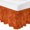 Orange, variant on Textural Solid Deep Rust Bed Skirt Queen Size 16 Inch Drop, Rustic Minimalist Mottled Background Adjustable Elastic Dust Ruffles Bedskirt for Queen Bed Wrap Around Pleated Mattress Frame Cover
