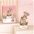 thumbnail image 7 of SKQIT Falls Building Blocks Rotating Music Box Set,Candy Flower Bonsai Botanical Collection with Light,Home Decor, 7 of 7