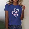 thumbnail image 2 of Blusas de Manga Corta para Mujeres Cuello Redondo Sencillo Casual Ajuste Regular, Top de Algodón de Imitación de Moda para el Hogar Y Diario, 2 of 4