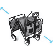 INTEXCA Mini Foldable Multi-Function Wagon for Shopping, Travel - Grey