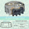 thumbnail image 2 of Black Gold Marble Round Table Cloth 60 Inch,Abstract Geometric Tablecloth Waterproof Stain Resistance Wrinkle Polyester Circle Table Cover for Home Kitchen Dining Party Camping Pinic Decor, 2 of 6