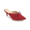 thumbnail image 1 of BLISSFUL STEP Women's Pointed Toe Mid Slides Heel Mules, 1 of 7