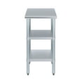 thumbnail image 2 of AmGood 18 in. x 18 in. Stainless Steel Table with Two Undershelves | Metal Utility Kitchen Prep Work Table | NSF, 2 of 9
