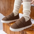 thumbnail image 6 of Gpaecead Unisex Winter Quilted Nylon Flat Shoes Warm Sherpa Lined Slip On Indoor Outdoor House Shoes With Non Slip Sole Coffee, 6 of 8