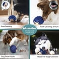 thumbnail image 2 of Bella Boo Pets  Interactive Dog Toy for Strong Chewers  - Freddy The Hedgehog  All-in-One Treat Ball + Food Dispensing Slow Feeder Dog IQ Puzzle + Dental Chew Toy for Medium and Large Breed Dogs Blue, 2 of 5