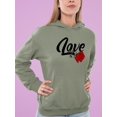 thumbnail image 2 of Love With Rose Hoodie Women -Image by Shutterstock, Female Small, 2 of 4