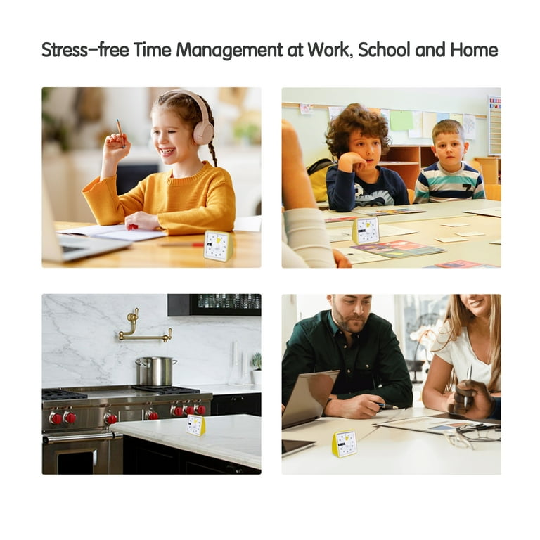 Timer Visivo per Bambini 60 Minuti – Timer Analogico Silenzioso a Conto Alla Rovescia,Strumento di Concentrazione per ADHD e Autismo,Gestione del Tempo per Compiti (Green