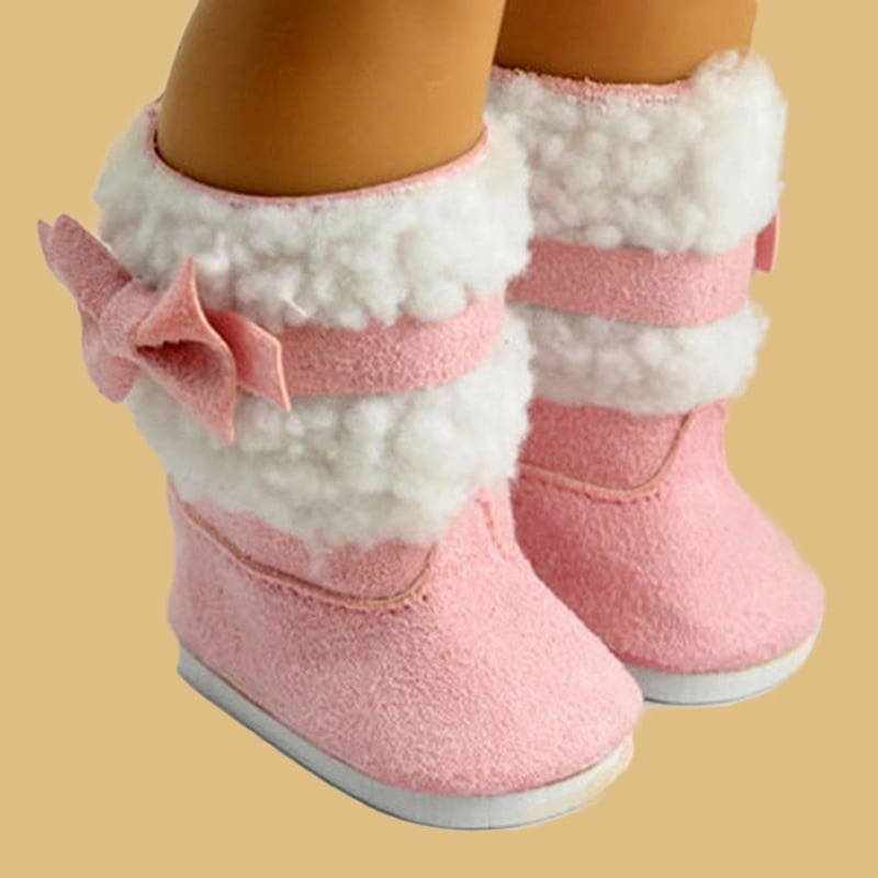Fashion Doll's Pink Shoes Boots For 18 Inch Girl Doll Clothes Toy Decors 2020 