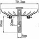 thumbnail image 3 of Franke 80mm Manual Sink Drain Basket, 3 of 3