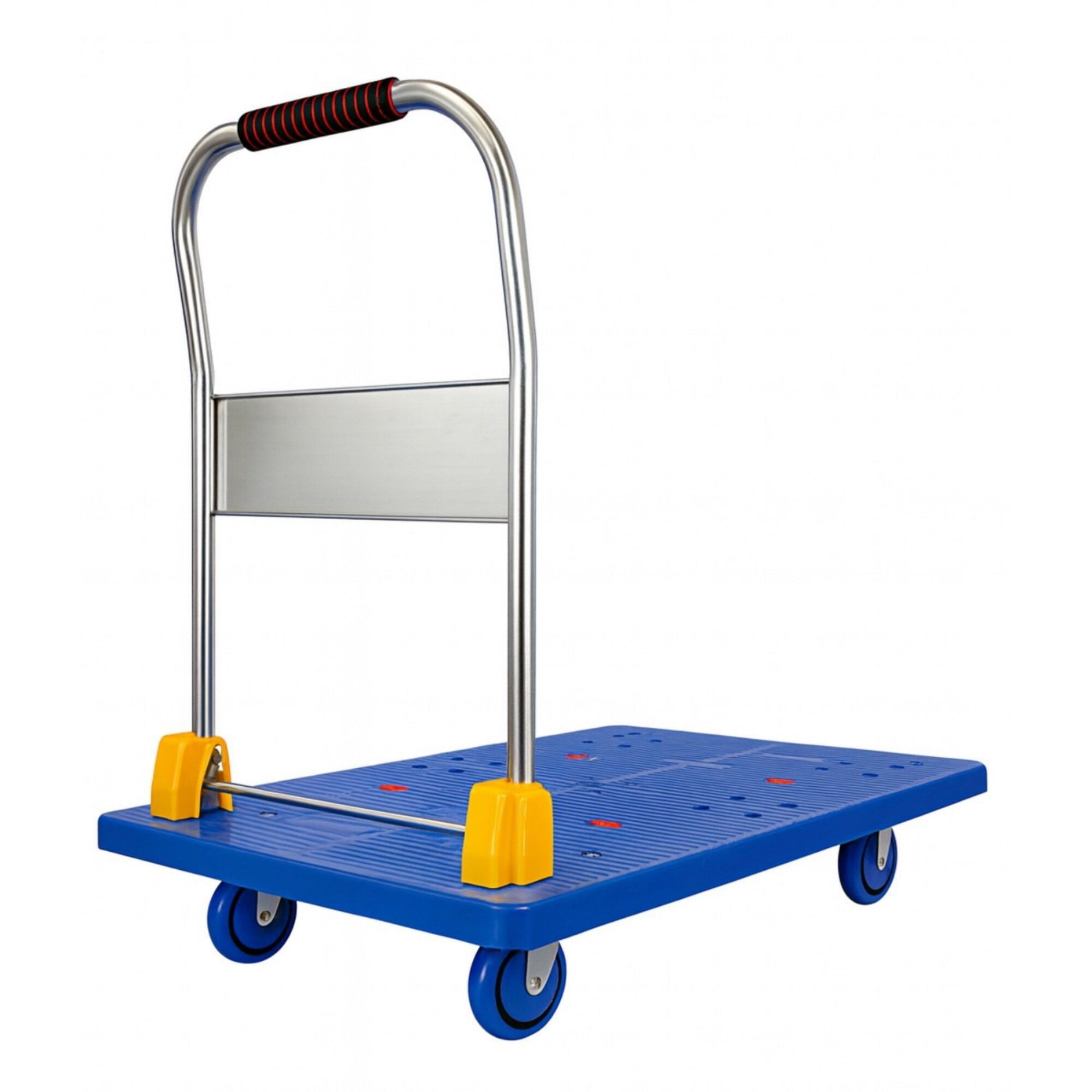 Dolly, Foldable Platform Push Hand Truck Cart, 1320 lbs. Weight Capacity, Blue Hand Truck,Metal Furniture Dolly, Auto Parts & Transport Hand Trucks & Dollies