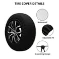 thumbnail image 2 of Yiaed Mushrooms Gnome Print Tire Wheel Cover, Waterproof Spare Tire Cover Fit for Jeep, Truck,Trailer, RV, SUV, Camper and Most Vehicle-16 inch, 2 of 6