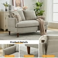 thumbnail image 3 of JURANYAZHU 54.7" Wide Chenille LoveSeat Comfortable Soft-Cushioned for Living Rooms and Small Spaces,Light Brown, 3 of 6