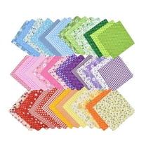 Cotton Fabric Squares for Quilting, 42 Pieces, 9.8 x 9.8 inches, Multi-Color Floral Prints and Patterns
