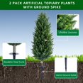 thumbnail image 4 of Set of 4 43-pulgada artificial cypress topiary trees con ground spike-perfect para indoor y outdoor use, 4 of 7