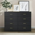 thumbnail image 3 of Jopath Modern 8-Drawer Dresser for Bedroom,Wood Wide Chest of Drawers Storage Organizer for Living Room,Hallway,Black, 3 of 8