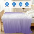 thumbnail image 4 of Purple Ombre Cooling Blanket,Lightweight Breathable Summer Throw Blanket with Double Sided Cold Effect,Purple White Gradient Modern Abstract Art Picnic Blankets Bed Sheet for Hot Sleepers 50"x60", 4 of 8