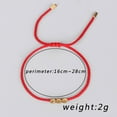 thumbnail image 3 of Pulseras para mujer, regalos para mujer, pulsera de cuerda de cuentas de cobre tibetano y brazaletes, pulsera unisex de hilo encerado para mujer., 3 of 3