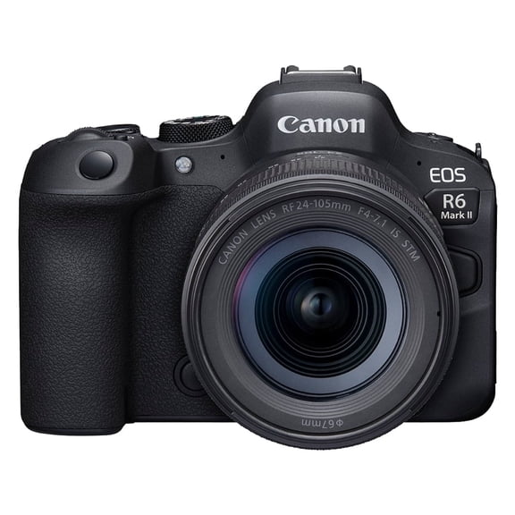 Restored Canon EOS R6 Mark II Mirrorless Camera with RF 24-105mm f/4-7.1 IS STM Lens, 24.2MP Full-Frame Sensor, 4K Video, Wi-Fi, Bluetooth, International version, Black