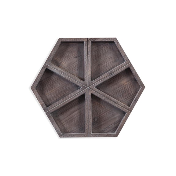 Bassett Mirror Robley Wood Wall Art in Weathered Gray