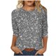 thumbnail image 2 of Tejiojio Women's Sequin Top Round Neck 3/4 Sleeves Sparkly Casual Party Blouse S-2XL, 2 of 5