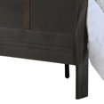 thumbnail image 2 of Transitional Sleigh Design Full Size Bed with Thin Legs, Dark Gray- Saltoro Sherpi, 2 of 5