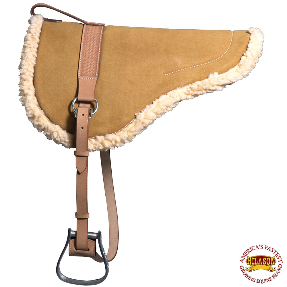 Hilason Natural Horsemanship Leather Bareback Western Treeless Saddle