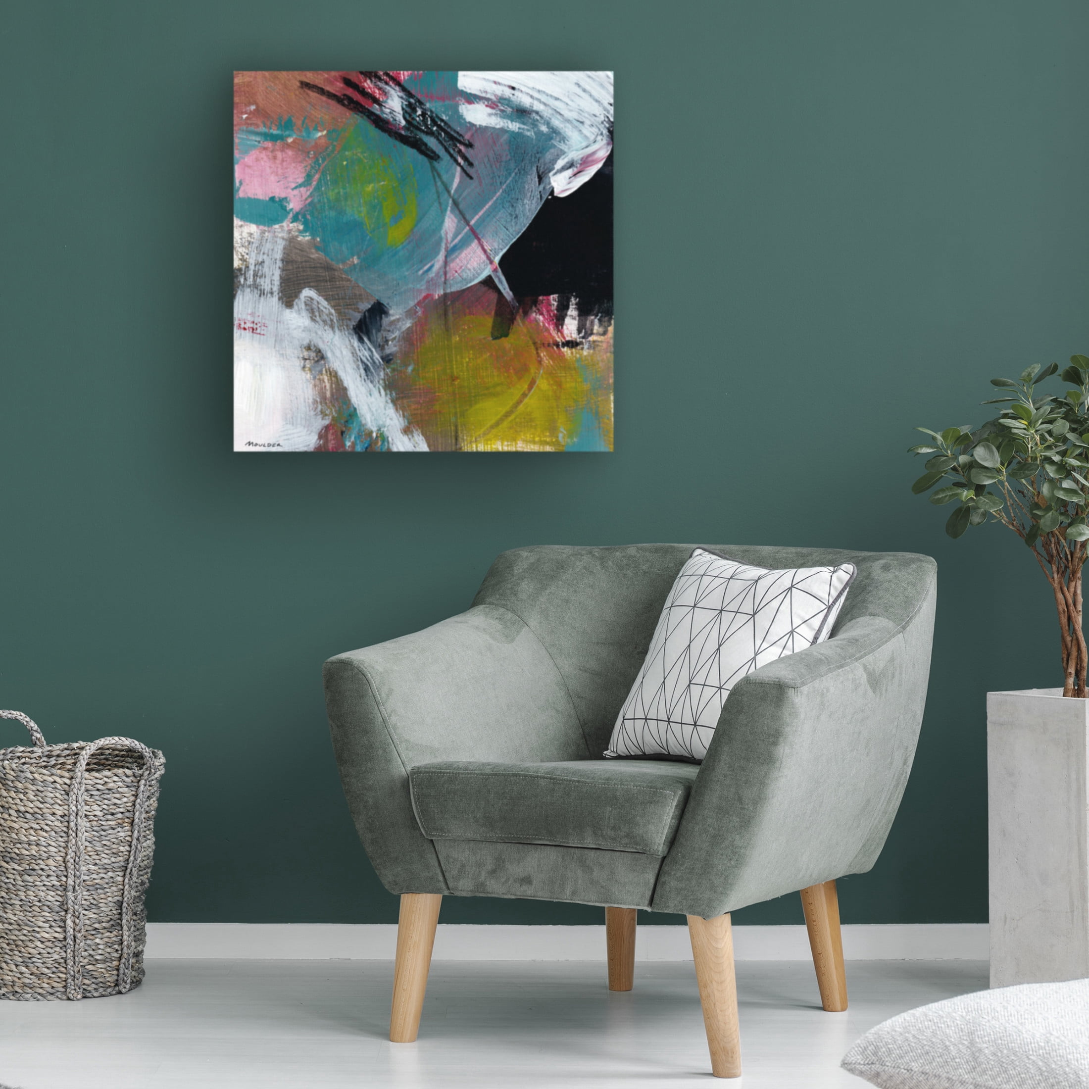 Canvas Wall Art - Kim Moulder 'Gaining Ground' Wall Art for Living Room, Bedroom, or Office Décor by Trademark Fine Art - 18 x 18 Inches