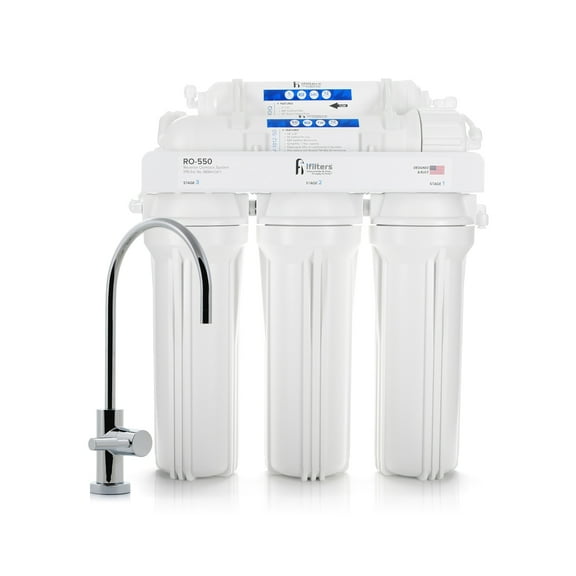 Premium Reverse Osmosis Drinking Water Filter System Ultra Safe 5 Stage 50 GPD & Faucet - Built in USA