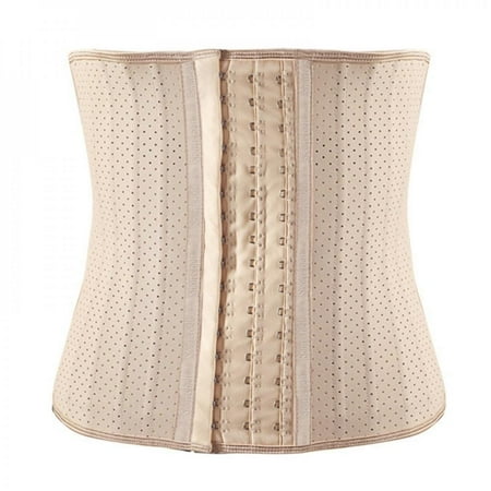 

Fantadool Breathable Waist Trainer Corsets Waist Workout Trainer Waist Cincher Belt 3 Rows Hooks Body Shapers Slimming Underwear