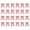 24 Pcs, variant on Red And White Bow Independence Day Decoration