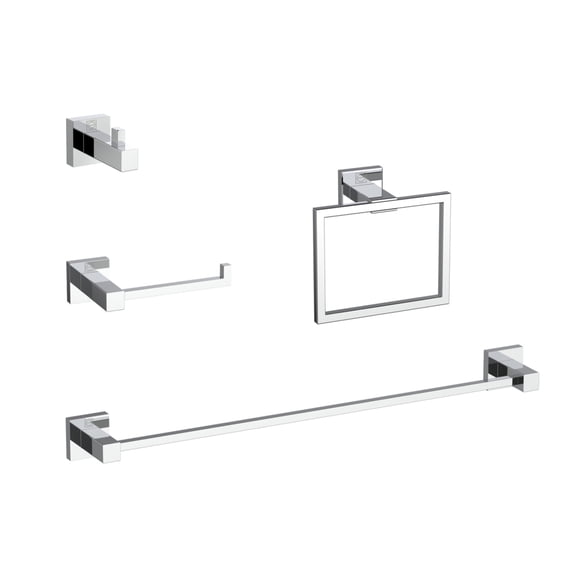 Isla 4-Piece Bathroom Hardware Set in Chrome