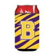 Monogram - Tiger Stripe - Purple Gold Can Or Can Or Bottle Initial B – image 1 sur 1