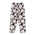thumbnail image 5 of Goofa Cute Baseball Printed Soft Pajama Pants for Women, Wide Leg Comfy Casual Lounge Yoga Pants-X-Large, 5 of 9