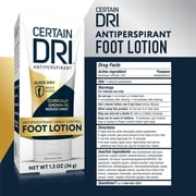 Certain Dri Antiperspirant Foot Lotion 24-Hour Odor Protection 1.3 oz