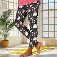 thumbnail image 5 of Usloyux Women Plus Size High Waisted Leggings Stretch Graphic Cute Casual Lounge Party Pants, Black 2XL, 5 of 5
