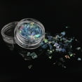thumbnail image 3 of 4 Colors Natural Artificial Nails Glass Paper Art Decoration Glitter Irregular Sequins Broken Piece Stickers, 3 of 8