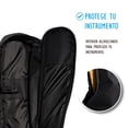 thumbnail image 3 of PAQUETE Estuche para guitarra clásica, Funda para guitarra, Gig bag , guitar case para trasporte y protección, color negro bordes grises + Tahali strap correa guitarra Kidam  LISO ROJO, 3 of 5