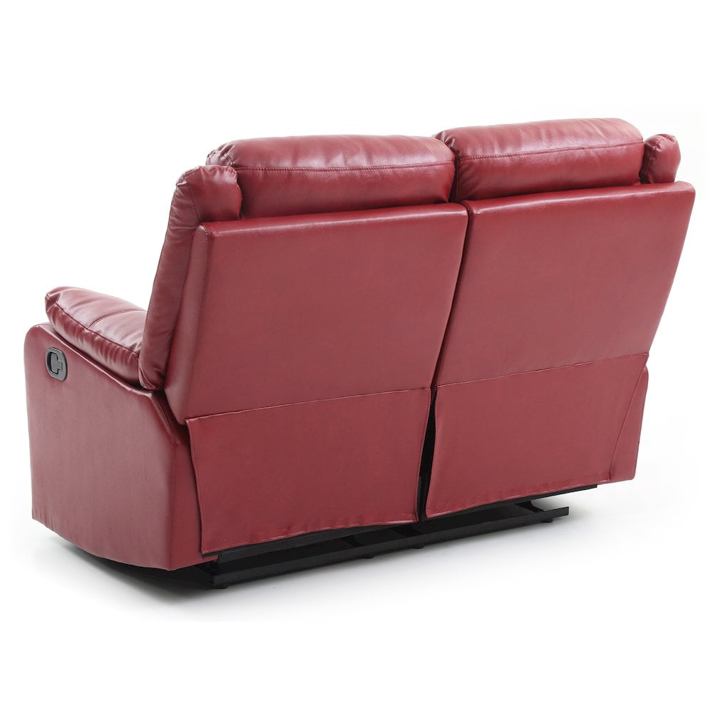 Glory Furniture Ward Reclining Loveseat in Red Color