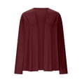 thumbnail image 5 of Sevevn Cardigan Sweaters for Women Women's Solid UPF 50+ Cardigan Sun Shirts Long Sleeve Sun Wrap With Pockets Ice Silk Sunscreen Jacket Holiday Gift Finder Wine M, 5 of 9