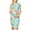 Light blue, variant on Women's Nursing Solid Color & Floral Side Ruch Maternity Dress/Short Sleeve Crew Neck Bodycon Dress Baby Shower Daily Wear Pregnancy Clothes