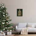 thumbnail image 2 of Jovial Christmas Tree Decorated Ornaments Poinsettia Flowers Botanical & Floral Painting Framed Art Print Wall Art, 2 of 7