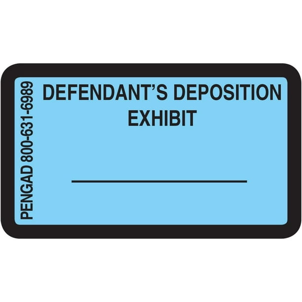 Legal Exhibit Label Stickers, 7/8 X 11/2 Inches, 492 Labels Per Pack