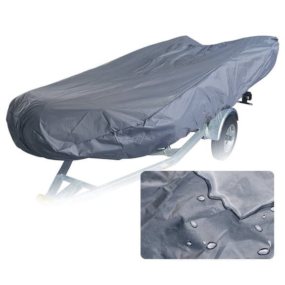 KOETSU 420D Oxford Inflatable Boat Cover, Waterproof UV Resistant Protective Cover, Fits 8.9'-9.8' (2.7-3.0m) Inflatable Boats