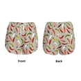 thumbnail image 3 of Gukieu Colorful Chili Print Women's Sports Shorts with Drawstring Elastic Waistband for Running, Yoga, Fitness-Large, 3 of 7