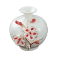 thumbnail image 3 of Jarrón de cerámica para flores, soporte para plantas, jarrón decorativo de , arreglo floral para el hogar, estantería, oficina, decoración de Rojo, 3 of 8