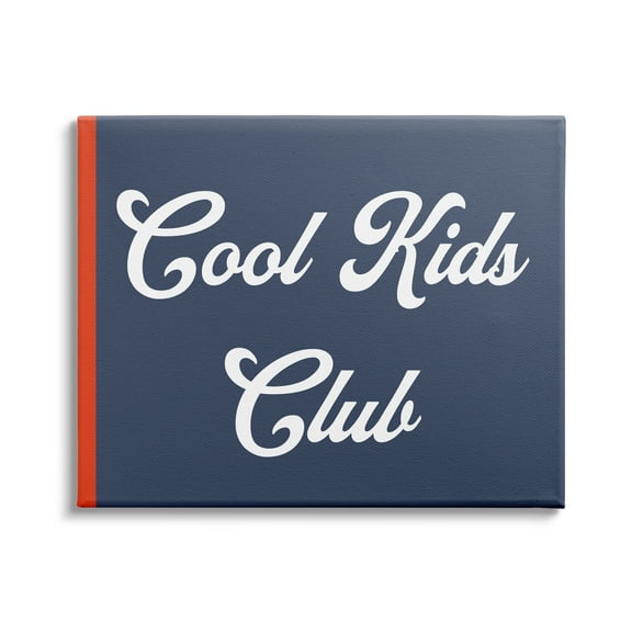 Stupell Industries Cool Kids Club Children's Sign Bold Red Blue, 48 x 36,Design by Daphne Polselli