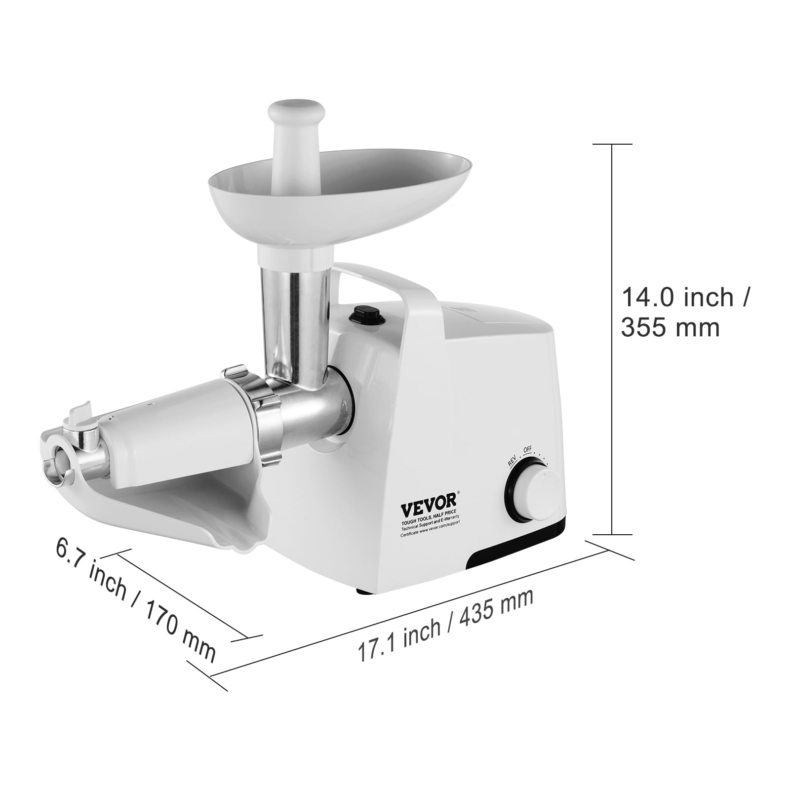 VEVOR Electric Tomato Strainer, 300W Tomato Sauce Maker Machine, 4 LBS/Min Food Strainer and Sauce Maker, Pure Copper Motor Food Mill with Reverse Function for Tomato Strawberry Blueberry Sauce
