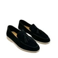 thumbnail image 4 of Willtoo Women's Suede Loafers with Tassels – Slip-On Dress Shoes for Casual– Fashionable & Comfortable Black, 4 of 5