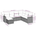 thumbnail image 2 of vidaXL 7 Piece Garden Sofa Set with Cushions Grey Poly Rattan, 2 of 5